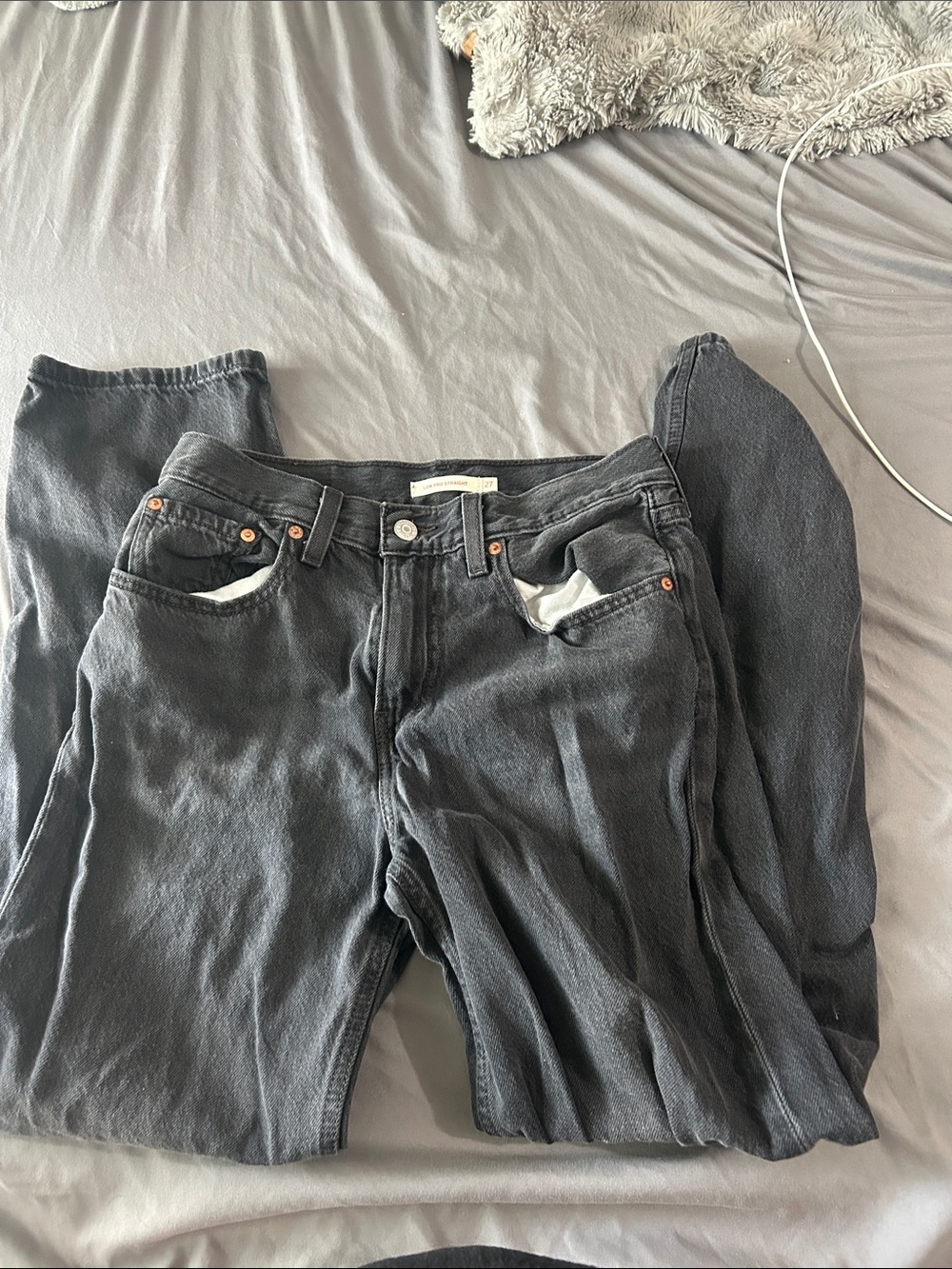Levi's Dark Gray Straight-Leg Jeans
